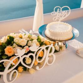 Флористика и декор свадебный торт 3
